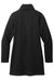 Port Authority L425 Womens Arc Pill Resistant Sweater Fleece Full Zip Long Jacket Deep Black Flat Back