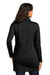 Port Authority L425 Womens Arc Pill Resistant Sweater Fleece Full Zip Long Jacket Deep Black Model Back