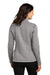 Port Authority L428 Womens Arc Pill Resistant Sweater Fleece Full Zip Jacket Heather Deep Smoke Grey Model Back