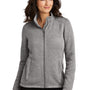 Port Authority Womens Arc Pill Resistant Sweater Fleece Full Zip Jacket - Heather Deep Smoke Grey