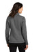 Port Authority L428 Womens Arc Pill Resistant Sweater Fleece Full Zip Jacket Heather Smoke Grey Model Back