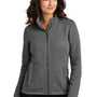 Port Authority Womens Arc Pill Resistant Sweater Fleece Full Zip Jacket - Heather Smoke Grey