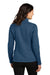 Port Authority L428 Womens Arc Pill Resistant Sweater Fleece Full Zip Jacket Heather Insignia Blue Model Back