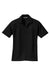 Port Authority L455 Womens Rapid Dry Moisture Wicking Short Sleeve Polo Shirt Jet Black Flat Front