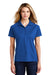 Sport-Tek L474 Womens Dri-Mesh Moisture Wicking Short Sleeve Polo Shirt Royal Blue Model Front