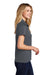 Sport-Tek L474 Womens Dri-Mesh Moisture Wicking Short Sleeve Polo Shirt Steel Grey Model Side