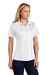 Sport-Tek L475 Womens Dry Zone Moisture Wicking Short Sleeve Polo Shirt White Model 3q