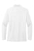 Port Authority L500LS Womens Silk Touch Wrinkle Resistant Long Sleeve Polo Shirt White Flat Back