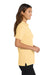 Port Authority L500 Womens Silk Touch Wrinkle Resistant Short Sleeve Polo Shirt Banana Yellow Model Side