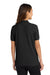 Port Authority L500 Womens Silk Touch Wrinkle Resistant Short Sleeve Polo Shirt Black Model Back