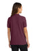 Port Authority L500 Womens Silk Touch Wrinkle Resistant Short Sleeve Polo Shirt Burgundy Model Back