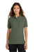Port Authority L500 Womens Silk Touch Wrinkle Resistant Short Sleeve Polo Shirt Clover Green Model Front