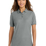 Port Authority Womens Silk Touch Wrinkle Resistant Short Sleeve Polo Shirt - Cool Grey