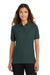Port Authority L500 Womens Silk Touch Wrinkle Resistant Short Sleeve Polo Shirt Dark Green Model Front