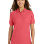 Port Authority Womens Silk Touch Wrinkle Resistant Short Sleeve Polo Shirt - Hibiscus