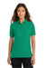 Port Authority L500 Womens Silk Touch Wrinkle Resistant Short Sleeve Polo Shirt Kelly Green Model Front
