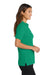 Port Authority L500 Womens Silk Touch Wrinkle Resistant Short Sleeve Polo Shirt Kelly Green Model Side