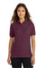 Port Authority L500 Womens Silk Touch Wrinkle Resistant Short Sleeve Polo Shirt Maroon Model Front