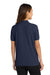 Port Authority L500 Womens Silk Touch Wrinkle Resistant Short Sleeve Polo Shirt Navy Blue Model Back