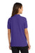 Port Authority L500 Womens Silk Touch Wrinkle Resistant Short Sleeve Polo Shirt Purple Model Back