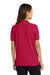 Port Authority L500 Womens Silk Touch Wrinkle Resistant Short Sleeve Polo Shirt Red Model Back