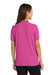 Port Authority L500 Womens Silk Touch Wrinkle Resistant Short Sleeve Polo Shirt Tropical Pink Model Back