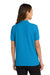 Port Authority L500 Womens Silk Touch Wrinkle Resistant Short Sleeve Polo Shirt Turquoise Blue Model Back