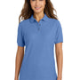 Port Authority Womens Silk Touch Wrinkle Resistant Short Sleeve Polo Shirt - Ultramarine Blue