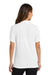 Port Authority L500 Womens Silk Touch Wrinkle Resistant Short Sleeve Polo Shirt White Model Back