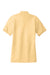 Port Authority L500 Womens Silk Touch Wrinkle Resistant Short Sleeve Polo Shirt Banana Yellow Flat Back