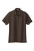 Port Authority L500 Womens Silk Touch Wrinkle Resistant Short Sleeve Polo Shirt Coffee Bean Brown Flat Front