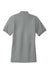 Port Authority L500 Womens Silk Touch Wrinkle Resistant Short Sleeve Polo Shirt Cool Grey Flat Back