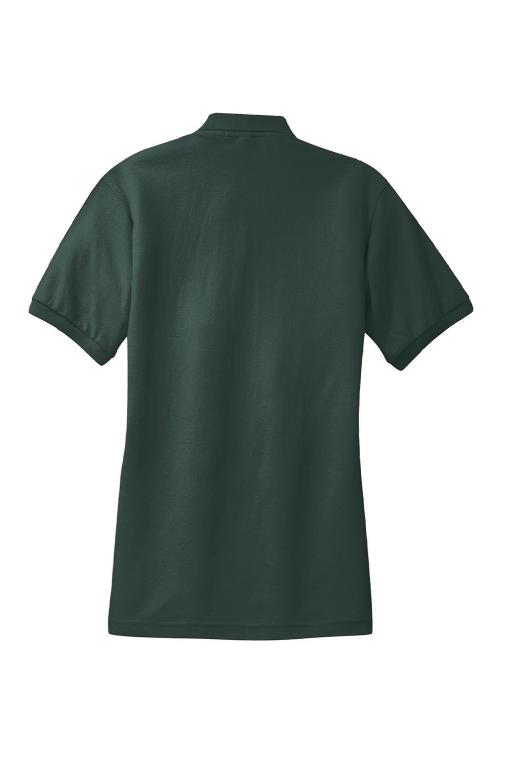 Port Authority L500 Womens Silk Touch Wrinkle Resistant Short Sleeve Polo Shirt Dark Green Flat Back