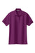 Port Authority L500 Womens Silk Touch Wrinkle Resistant Short Sleeve Polo Shirt Deep Berry Purple Flat Front