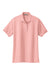 Port Authority L500 Womens Silk Touch Wrinkle Resistant Short Sleeve Polo Shirt Light Pink Flat Front