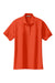 Port Authority L500 Womens Silk Touch Wrinkle Resistant Short Sleeve Polo Shirt Orange Flat Front