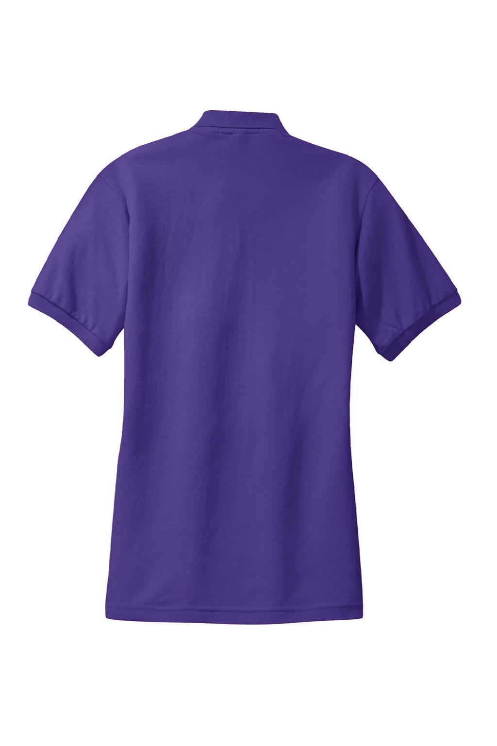 Port Authority L500 Womens Silk Touch Wrinkle Resistant Short Sleeve Polo Shirt Purple Flat Back