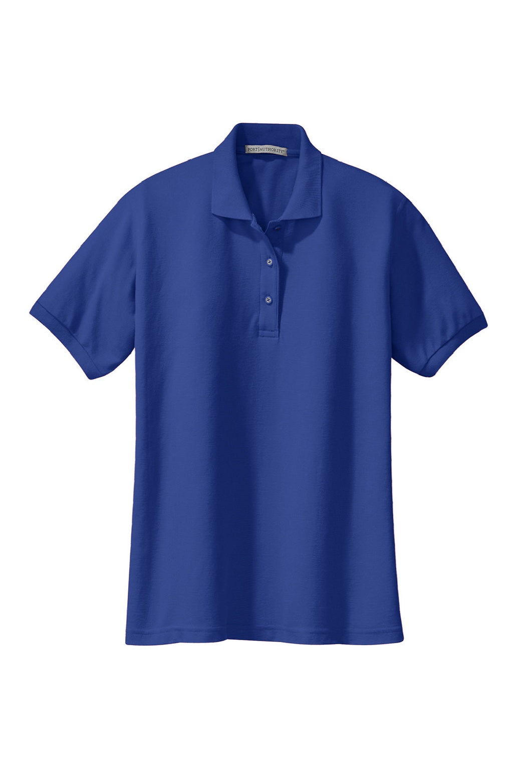 Port Authority L500 Womens Silk Touch Wrinkle Resistant Short Sleeve Polo Shirt Royal Blue Flat Front