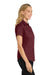 Port Authority L508 Womens Easy Care Wrinkle Resistant Short Sleeve Button Down Shirt Burgundy/Light Stone Model Side