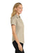 Port Authority L508 Womens Easy Care Wrinkle Resistant Short Sleeve Button Down Shirt Stone Brown Model Side