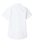Port Authority L508 Womens Easy Care Wrinkle Resistant Short Sleeve Button Down Shirt White/Stone Flat Back