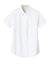 Port Authority L508 Womens Easy Care Wrinkle Resistant Short Sleeve Button Down Shirt White/Stone Flat Front