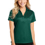 Port Authority Womens Performance Moisture Wicking Short Sleeve Polo Shirt - Green Glen