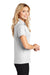 Port Authority L528 Womens Performance Moisture Wicking Short Sleeve Polo Shirt White Model Side