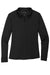 Port Authority L540LS Womens Silk Touch Performance Moisture Wicking Long Sleeve Polo Shirt Black Flat Front