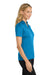 Port Authority L540 Womens Silk Touch Performance Moisture Wicking Short Sleeve Polo Shirt Brilliant Blue Model Side