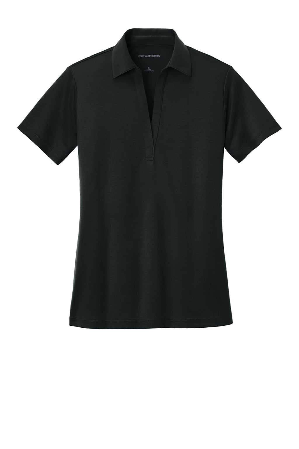 Port Authority L540 Womens Silk Touch Performance Moisture Wicking Short Sleeve Polo Shirt Black Flat Front