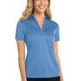 Port Authority Womens Silk Touch Performance Moisture Wicking Short Sleeve Polo Shirt - Carolina Blue