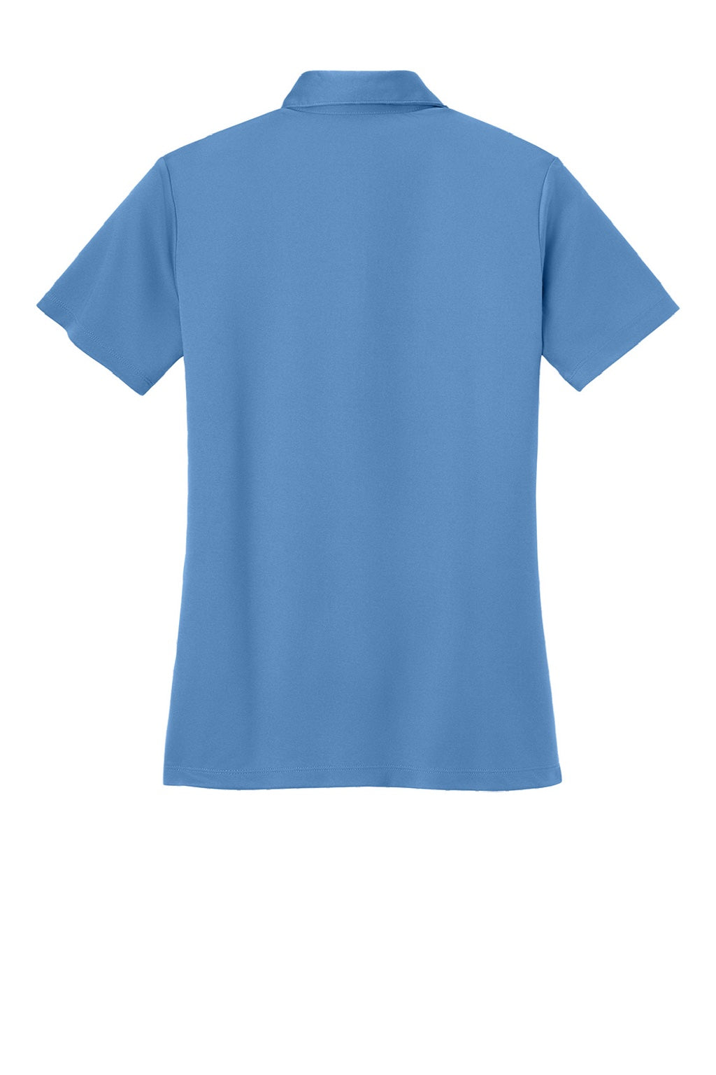 Port Authority L540 Womens Silk Touch Performance Moisture Wicking Short Sleeve Polo Shirt Carolina Blue Flat Back