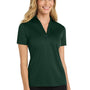 Port Authority Womens Silk Touch Performance Moisture Wicking Short Sleeve Polo Shirt - Dark Green